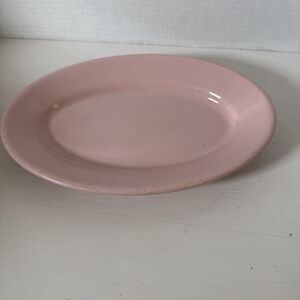 Russel Wright Sterling Shell Pink 9 1/2” Oval Platter Powder Pink Ceramic